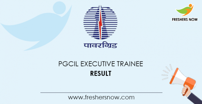 PGCIL Executive Trainee Result