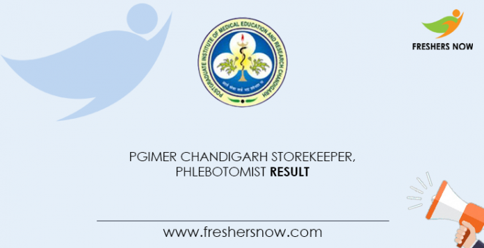 PGIMER-Chandigarh-Storekeeper,-Phlebotomist-Result