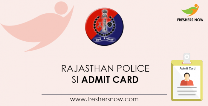 Rajasthan Police SI Admit Card