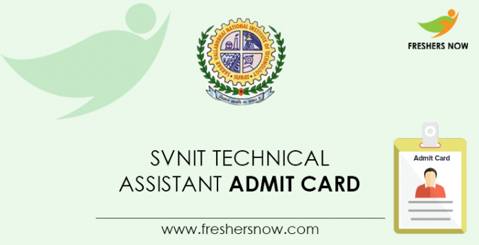 SVNIT-Technical-Assistant-Admit-Card