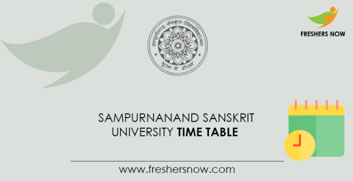 Sampurnanand Sanskrit University Time Table
