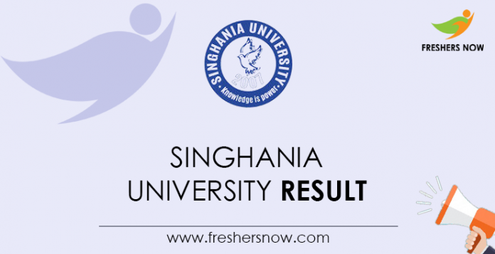 Singhania University Result