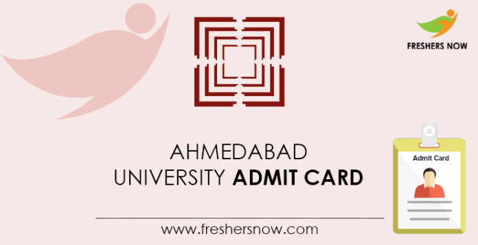 Ahmedabad University Admit Card