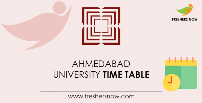 Ahmedabad-University-Time-Table