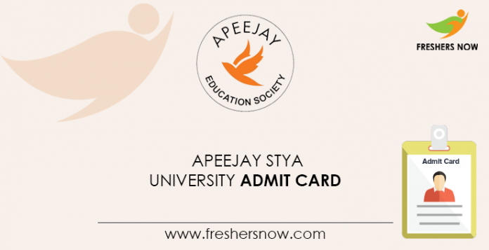 Apeejay-Stya-University-Admit-Card