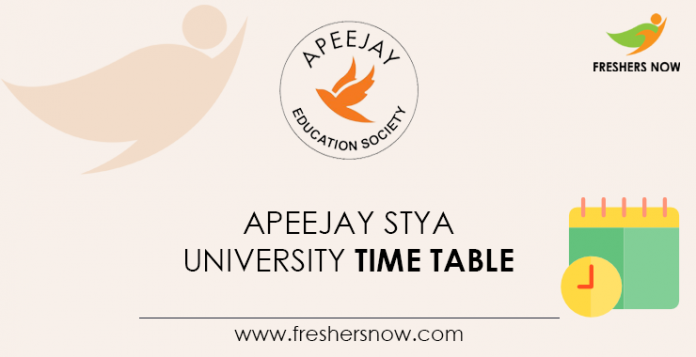 Apeejay-Stya-University-Time-Table