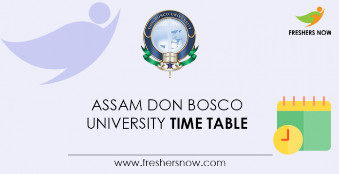 Assam-Don-Bosco-University-Time-Table