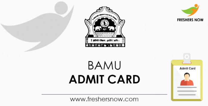 BAMU Admit Card