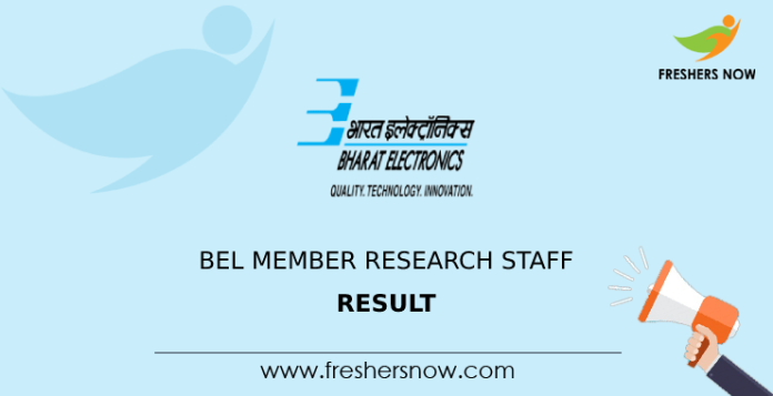 BEL Member Research Staff Result