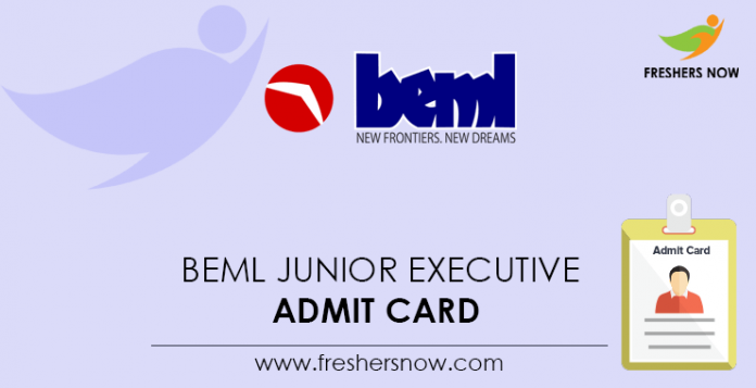 BEML-Junior-Executive-Admit-Card