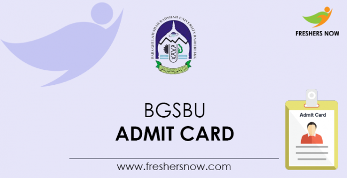 BGSBU Admit Card