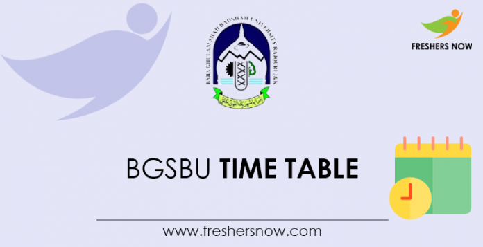 BGSBU Time Table