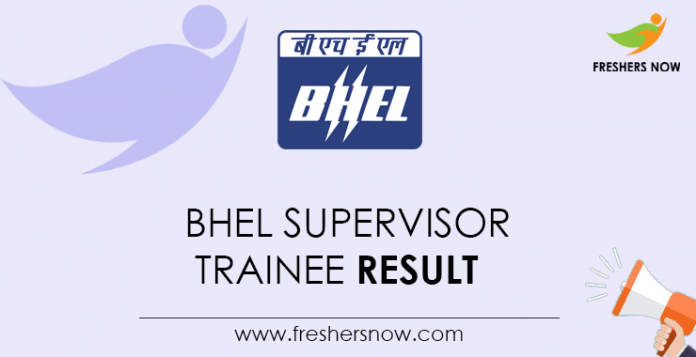 BHEL-Supervisor-Trainee-Result