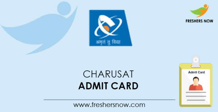 CHARUSAT Admit Card