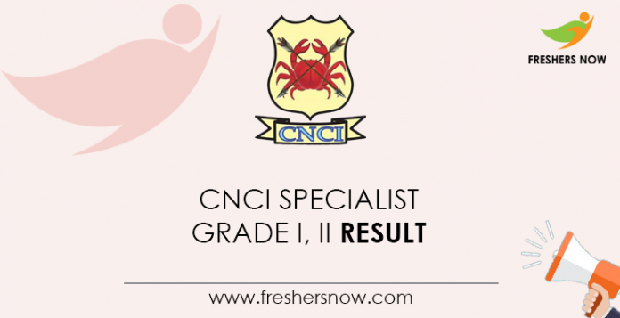 CNCI Specialist Grade I, II Result