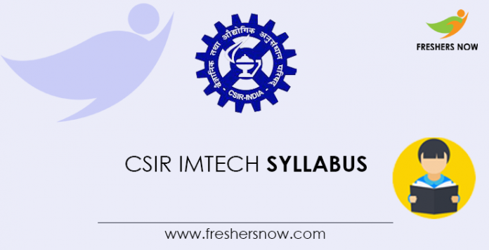 CSIR IMTech Syllabus