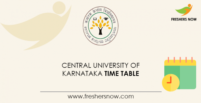 Central University of Karnataka Time Table