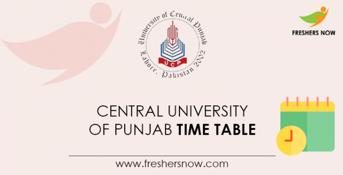 Central University of Punjab Time Table
