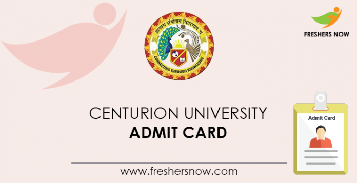 Centurion University Admit Card