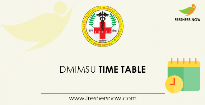 DMIMSU Time Table