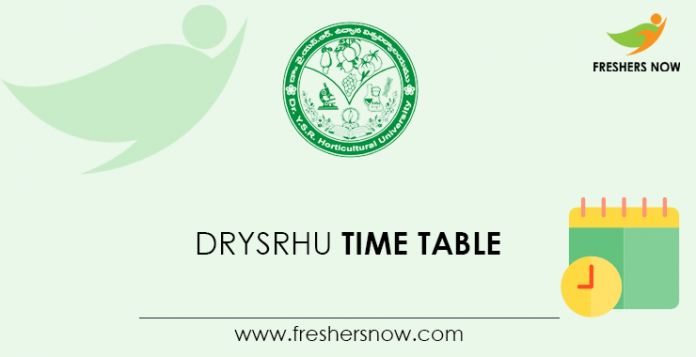 DRYSRHU Time Table