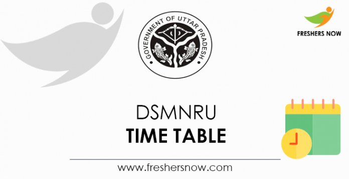 DSMNRU Time Table