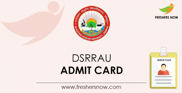 DSRRAU Admit Card