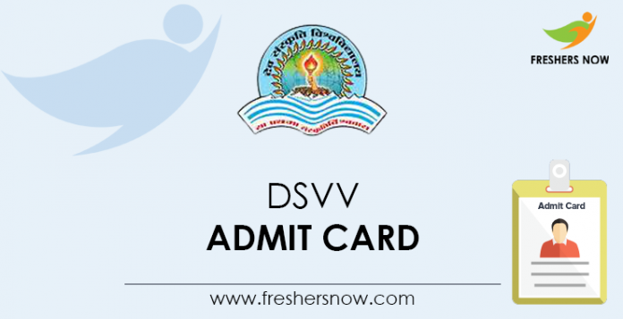DSVV Admit Card