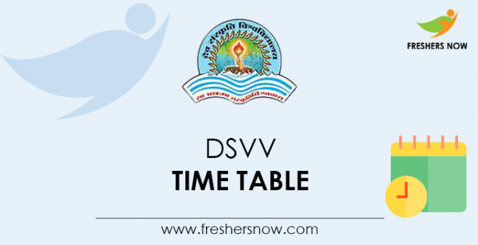 DSVV Time Table