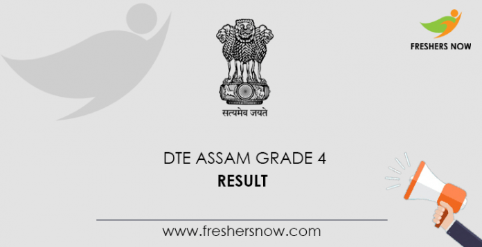DTE Assam Grade 4 Result