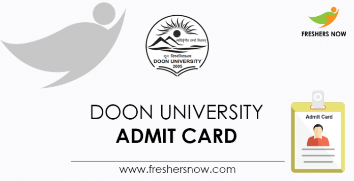 Doon University Admit Card