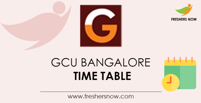 GCU-Bangalore-Time-Table