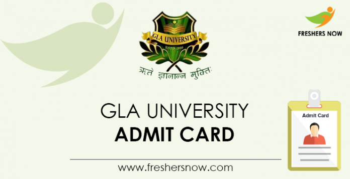 GLA University Admit Card