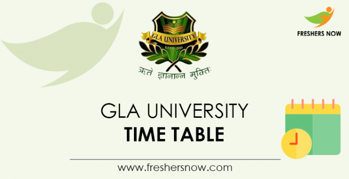 GLA University Time Table