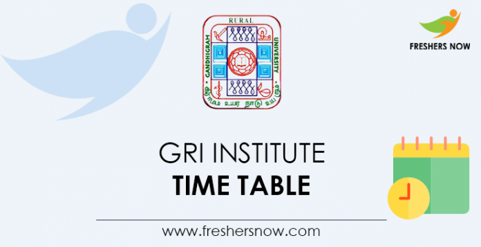 GRI-Institute-Time-Table