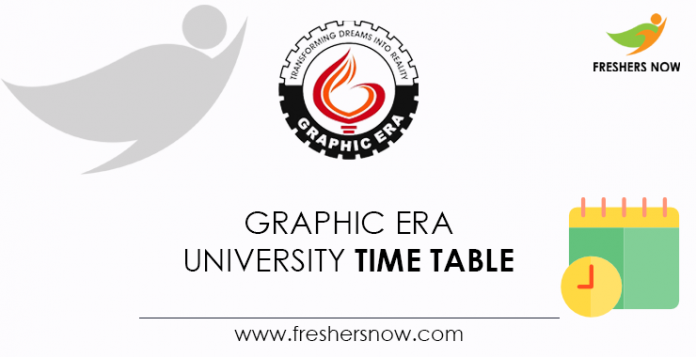 Graphic Era University Time Table