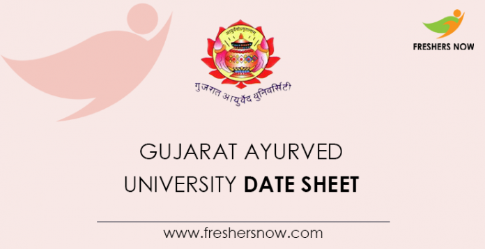 Gujarat-Ayurved-University-Date-Sheet