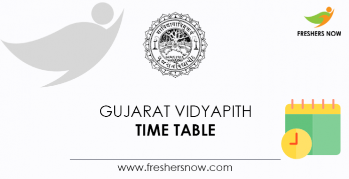 Gujarat Vidyapith Time Table