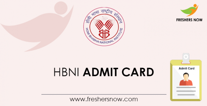 HBNI Admit Card