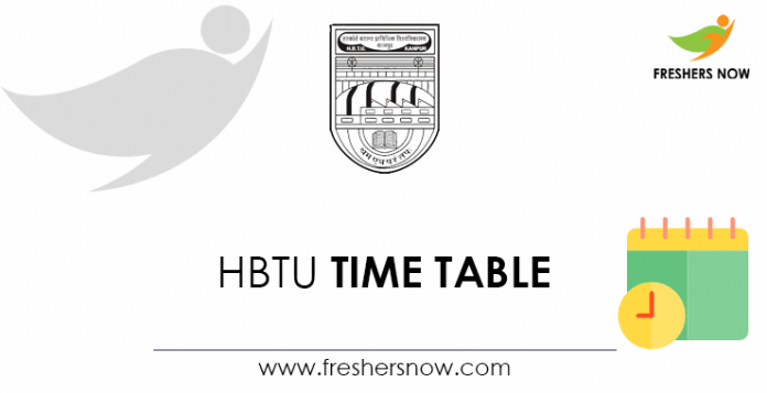 HBTU Time Table