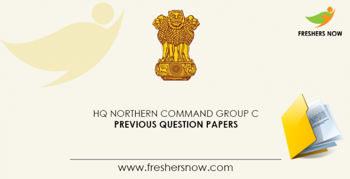 HQ Northern Command Group C Previous Question Papers