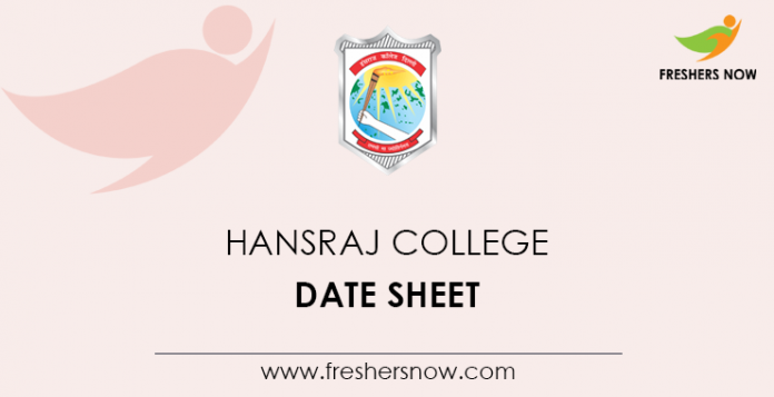Hansraj-College-Date-Sheet