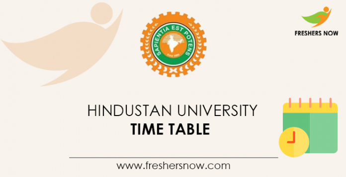 Hindustan-University-Time-Table
