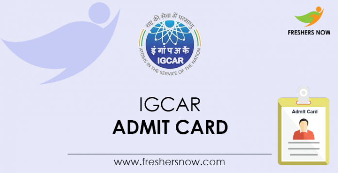 IGCAR-Admit-Card