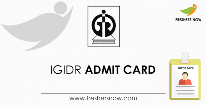 IGIDR Admit Card