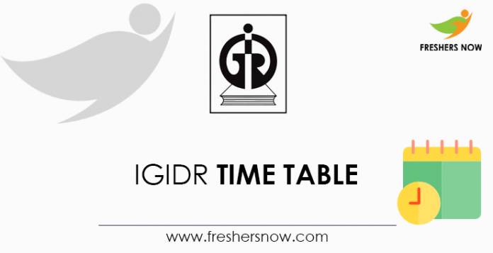 IGIDR-Time-Table