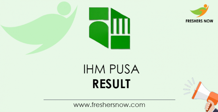 IHM Pusa Result