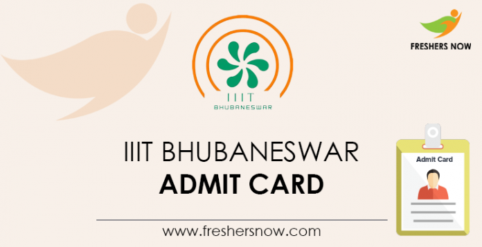 IIIT Bhubaneswar Admit Card