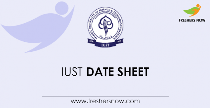IUST-Date-Sheet