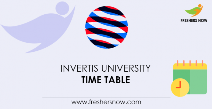 Invertis University Time Table